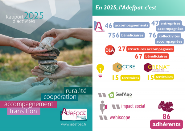 Infographie affichant le bilan de l'activité de l'Adefpat en 2025